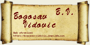 Bogosav Vidović vizit kartica